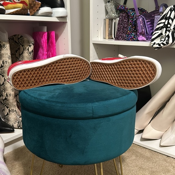 Comfortable stylish Vans in the color Red size 9 in women and 7.5 in men. - Picture 2 of 4